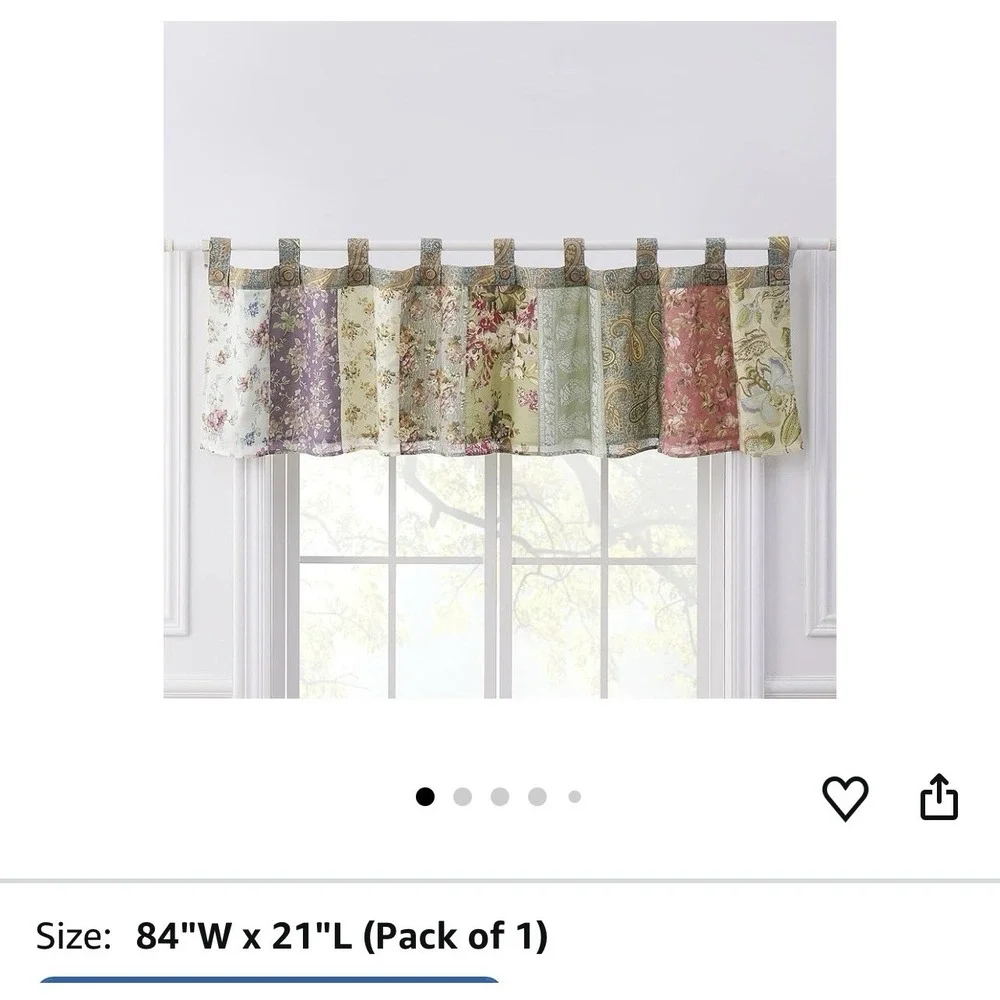 BLOOMING PRAIRIE Valance ‎ 84x21 COUNTRY VINTAGE COTTON FLORAL PAISLEY